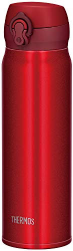 Thermos JNL-604 MTR Water Bottle, Vacuum Insulated Travel Mug, 20.3 fl oz (600 ml), Metallic Red