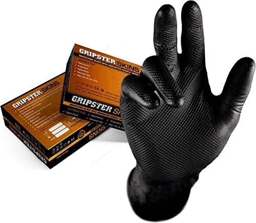 GRIPSTER Skins Nitril Handschuhe schwarz Größe 11 XXL Box a 50 Stück