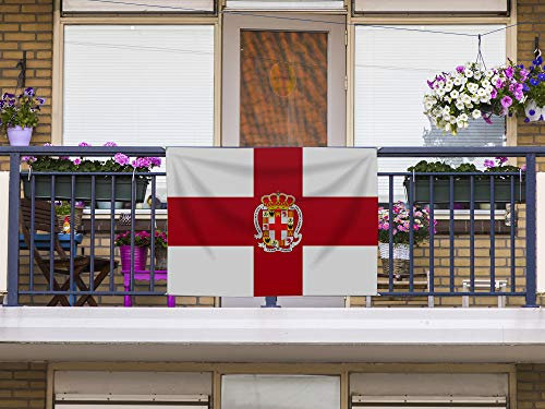Oedim Bandera de Almería Sin Palo | 150x85cm | Reforzada y con Pespuntes | Bandera con 4 Lazos y Resistente al Agua