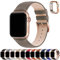 Fullmosa Correa para Apple Watch, Correas de Cuero Genuino Compatible con Apple Watch SE Series 8 Series 7/6/5/4/3/2/1/Se/Se2, Elefante Gris + hebilla de Plata,42mm/44mm/45mm