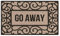Go Away Entrance Mat Floor Mat Indoor and Outdoor Front Door Carpet, Printed Door Mat, With Rubber Backing- 18x30 Inch Brown