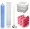 GIAK Kerzenform 3D Kerzen Gießform DIY kerzenformen Handgemacht Kerzen Silikonform Plastik Stumpenkerze Kerzenform für Herstellung von Kerzen 2 PCS