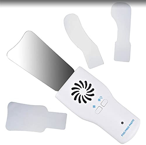 Dental Care Kits LED Automatic Orthodontics Mirror Dental Double-Sided Reflector Anti-Fog Handle Mirror Stainless Steel Reflector Orthodontic Photography