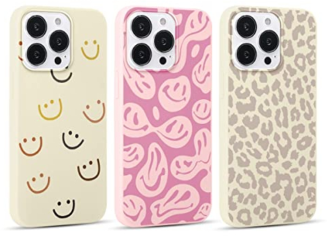 Yoedge 3 Stück Hülle für Samsung Galaxy A12 6,5 mit Muster Aesthetic, Weich TPU Ultra Dünnes Soft Slim Flüssig Silikon Handyhülle Con Motiv, Stoßfeste Anti-Scratch Case Cover für Samsung A12, Smiley