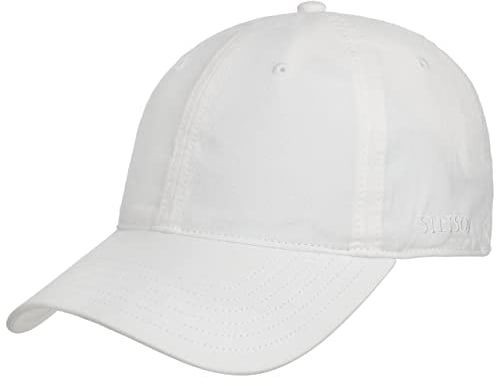 Stetson Ducor Sun Guard Fullcap Herren - Baseballcap aus Bio-Baumwolle (nachhaltig) - Frühjahr/Sommer - Cap mit Sonnenschutz UV 40+ - Basecap Stonewashed-Look - Outdoorcap weiß XXL (62-63 cm)