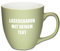 Mahlwerck XL Jumbotasse, selbst gestalten, große Porzellan-Kaffeetasse mit matter Oberfläche, Tasse personalisieren mit Namen, Geschenk, 400-450ml, mit eigener Textgravur, Lime Green