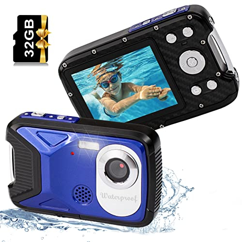 Digitalkamera mit SD-Karte, Vmotal Kamera 30MP/1080P FHD/2.8 Bildschirm/5 Meter unter Wasser/Upgrated GD8026 Mini Wasserdicht Kamera für Kinder/Kinder/Jugendliche/Studenten/Anfänger
