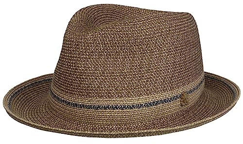 Mayser Fabrice Zechbauer Hut mit UV-Schutz Leinenhut Hanfhut Sonnenhut Sommerhut Damen/Herren - Made in The EU Sommer Frühling-Sommer - S (55-56 cm) Dunkelbeige