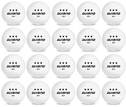Guirnd 20 Pack Ping Pong Balls, 3 Star Table Tennis Balls, 40+ Pong Ball Competition and Recreational Play, Abs Ping Pong Ball, Games, DIY