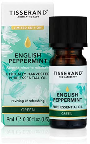 Tisserand Aromatherapy English Peppermint - Ethically Harvested 100% Natural Pure Essential Oil, Massage & Diffuser Oil, 9ml