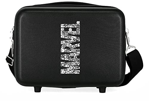 Trousse de Toilette Adaptable Marvel Heroes Logo Noir 29x21x15 cms ABS Rigide 9.14L 0.8 kgs