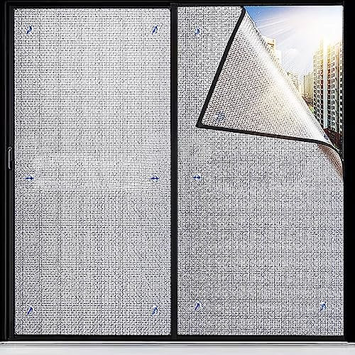 Wärmereflektierende Fensterfolie,Schlafzimmer Sichtschutzfolie,Anti-UV Verdunkelungsfolie Thermofolie,Blendschutz Sonnenschutzfolie,8mm Aluminiumfolien Isolierfolie Dämmfolie (35x100cm/13.8''x39'')