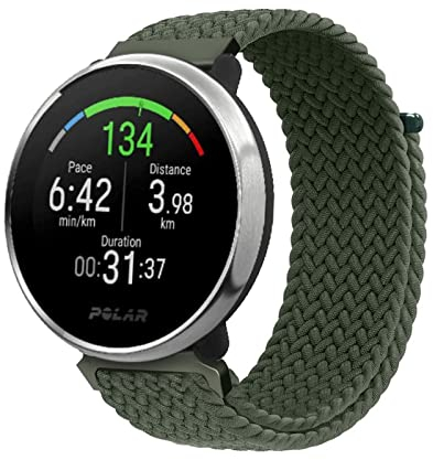 Nylon Armband Kompatibel mit Polar Ignite 3/ Ignite 2/ Ignite/ Polar Unite/ Polar Pacer Stoff Sport Armbänder für Damen Herren Ersatz für Polar Ignite 3/ Ignite 2/ Ignite/ Polar Unite/ Polar Pacer (2)