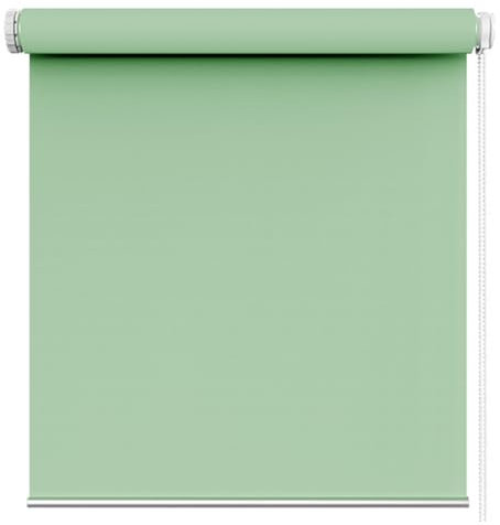 Seitenzug Springrollos 95 x 60 cm Ohne Bohren verdunkelnd, Springrollo Tageslichtrollo Rollo, Doppelrollo für Fenster Verdunkelungsrollo, für Alle Türen und Fenster, Zart Grün
