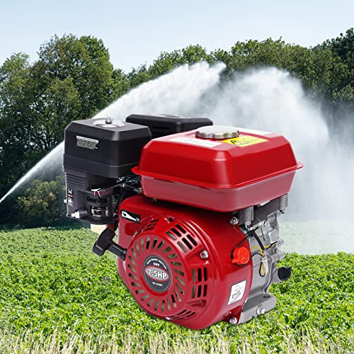 DSYOGX Motore a benzina a 4 tempi, 7,5 CV 5,1 kW, motore industriale a petrolio, motore ad albero da 20 mm, 1 cilindro, 3600 rpm