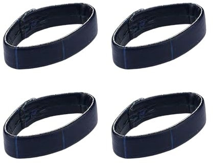 4 Stück Leder Uhrenarmband Schlaufen Kompatibel mit Withings Move ECG Verschlussring, 18mm Armband Ersatzschlaufen Uhrenarmband Halter Uhrenarmband Keeper Uhrenverschluss Ringe, Blau