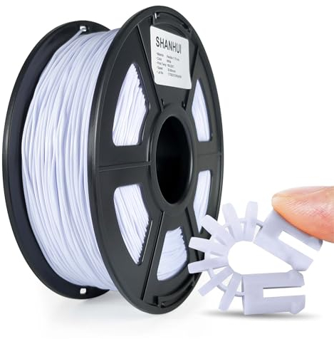 TPU-Filament 1,75 mm, flexibles Filament 3D-Drucker-Filament, weiches TPU-3D-Druck-Filament, Papier weiß 1 kg / 2,2 lbs (Papier weiß)