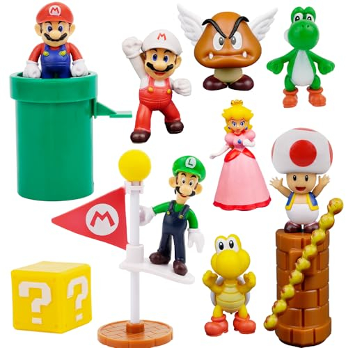 Siphus Tortendeko Kinder, 12 Stück Tortenfiguren, Kuchen Topper Dekoration, Tortendeko Cartoon Kindergeburtstag, Cupcake Deko für Geburtstag Party Jungen Mädchen