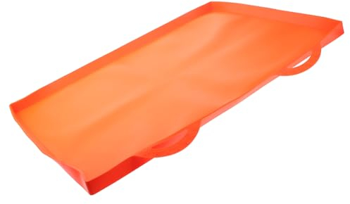 VINTORKY Silicone Griddle Mat Hitzebeständige Wiederverwendbare Grillmatte Lebensmittelechtem Für Gasgrill Und Bbq Schützende Unterlage Für Grillfläche Orange