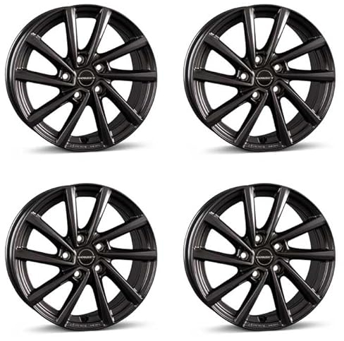 4x Borbet Felgen V 7.0x18 ET50 5x114.3 mistral anthracite glossy kompatibel mit Hyundai i30 Ioniq iX20 iX35 Kona Santa Tucson Veloster