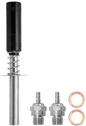 BONKZEBU Glühkerzenzünder, RC-Starter-Kit aus Aluminiumlegierung, RC-Motorzünder mit N3-Heißfunken-Glühkerze für ölbetriebene RC-Autoschiff-Methanolmotoren (Schwarz)