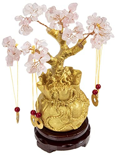 Alipis 2 Sets Kristall Glücksbaum Tisch Baumfigur Geldbaum Tischdekoration Zimmerpflanzen Asiatische Geldbaum Dekoration Für Zuhause Mini Dekoration Chinesische Geldpflanze