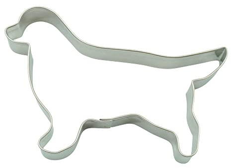BekkiB - Ausstecher Golden Retriever - ca. 9,5 x 6,4 cm - Spülmaschinengeeignete Hunde-Ausstechform aus Edelstahl - Zum Backen von Plätzchen - Auch für Hundekekse oder Leckerlis - 7962