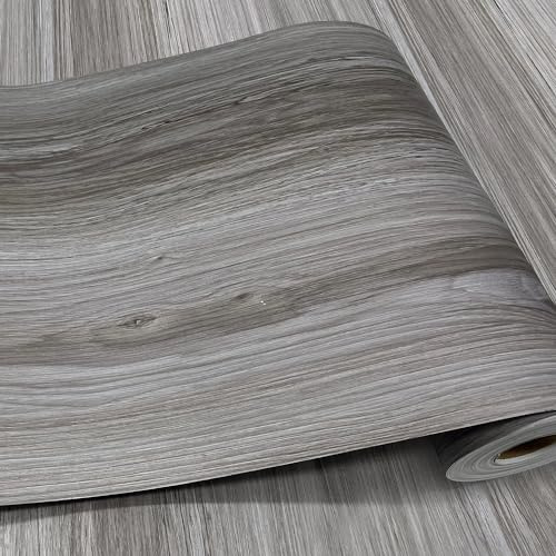 auxua Wood Grain Peel and Stick Floor Tiles – 11.8” Width, Full Roll Length of 590 – Versatile Design for Any Space, Light Color Self Adhesive Vinyl Flooring, Waterproof and Non-Slip Features