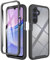 ESTH® Hülle für Samsung Galaxy A16 5G/Galaxy A16 4G 360 Grad Vollschutz Handyhülle Stoßfest Kratzfeste Staubdicht Klar Case Outdoor Panzerhülle mit Displayschutz und PC Bumper, Schwarz