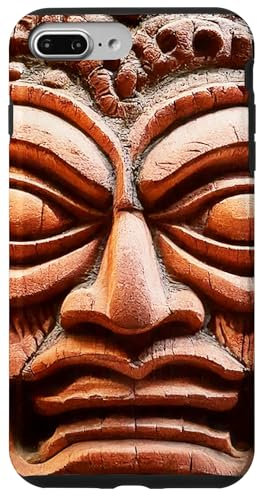 Hülle für iPhone 7 Plus/8 Plus Holz-Tiki-Gott