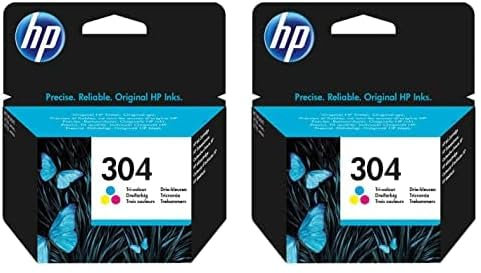 HP 304 (N9K05AE) Original Druckerpatrone Farbe DeskJet 26xx, 37xx, Envy 50xx,Standard (2er Pack), Tricolor
