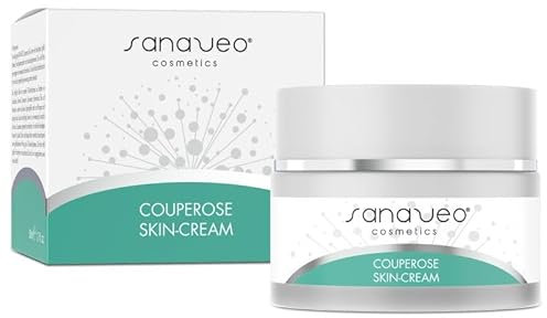 Sanaveo Couperose Creme – Beruhigende Pflege gegen Rötungen & sichtbare Äderchen | 7-Kräuter-Komplex mit Rosskastanie & Centella Asiatica | Feuchtigkeitsspendend & regenerierend | 50 ml