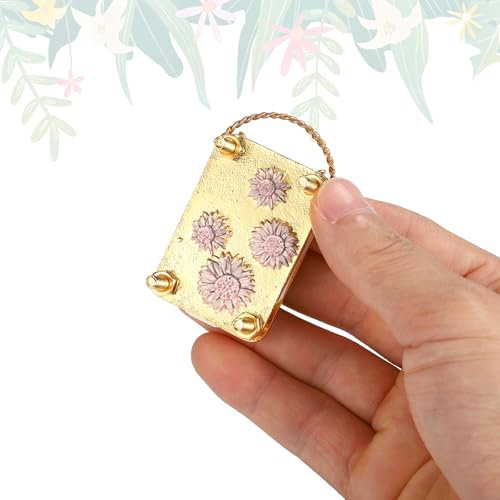 Lyreh Micro Flower Press, 1.97x1.38in Portable Metal Miniature Flower Pressing Kit Microwave Press Kit DIY Plant Preservation Gift for Arts Crafts Lover Plant Lover
