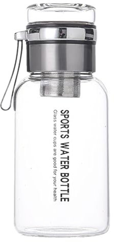 Botella de vidrio de 750 ml, botellas de transparentes, jarra de gran capacidad con colador de té, taza reutilizable a prueba de fugas, ideal para el trabajo, gimnasio, escuela, viajes