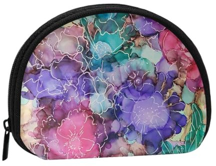 Petite Trousse de Rangement pour Serviettes hygiéniques, Motif Fleurs tie-Dye, Porte-Monnaie pour Femme