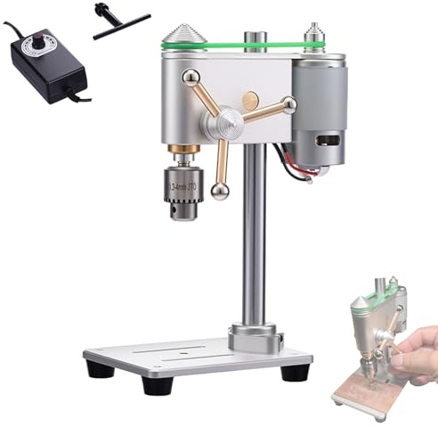 Mini-Tischbohrmaschine, 8000 U/min Präzisions-Tischbohrmaschine mit variabler Drehzahl, Spannbereich 0,3–4 mm, tragbares Reparaturwerkzeug mit Netzteil, für Uhrenreparaturen