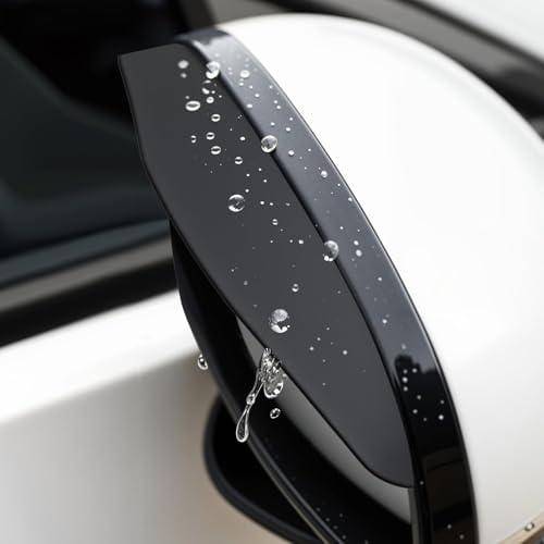 Tryagat 2 Stück Rückspiegel Regenschutz passend für VW T7 Multivan 2025 2024, Seitenspiegel Visier Wetterfeste Rückspiegelblende Regenabweiser Schirm