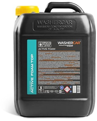 WasherCar Active Foam TOP – pH 12,5 Powerschaum & Aktivschaum Konzentrat | Für Schaumlanze & Hochdruckreiniger | Snow Foam Autoshampoo | Gegen Teer, Schmutz, Insekten & Salzreste | Made in Europe