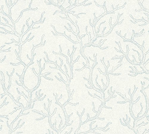 Luxury Wallpaper Versace 3 Non-Woven Wallpaper 10.05 m x 0.70 m Blue Silver Made in Germany 344972 34497-2