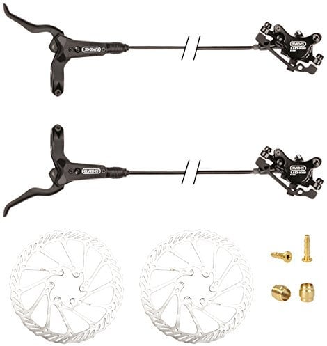 Elvedes HP4000 Bremsen Hydraulische Fahrrad/Mountainbike/E-Bike/Route Unisex Erwachsene, schwarz