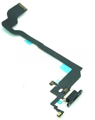 handywest Kompatibel für iPhone X Ladebuchse Flex Charger Dock Mikrofon Antenne Lade Port Buchse Antenna Lade Flex Kabel Audio Buchse Black 821-01602-A1