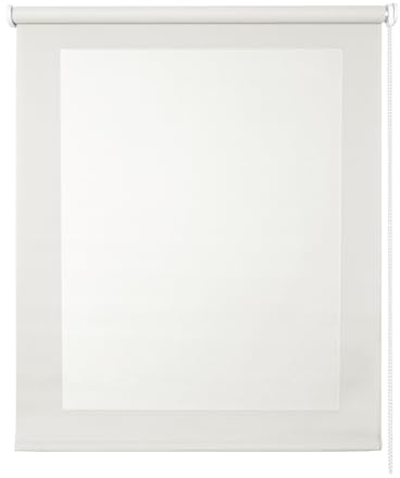 Estores Enrollables Screen 5% Traslúcido Máxima Calidad Protección Solar Rayos UV Aislante Térmico Tejido Técnico para Ventanas y Puertas Instalación Techo o Pared STORESDECO Blanco 160x180 cm