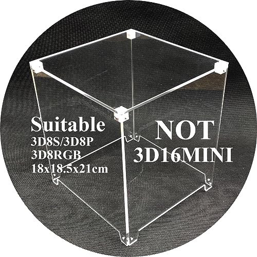 iCubeSmart 3D-LED-Würfel, transparentes Acrylgehäuse, nur passend für 3D8S-BLUE 3D8P-BLUE 3D8S-MUTIL 3D8P-MULTI und 3D8RGB-KIT