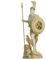 Ares Mars Gott des Krieges Zeus Sohn Römische Statue Alabaster Gold Ton 16 cm
