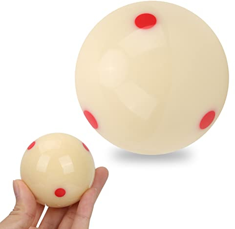 Professional Grade Billiard Balls AA-Grade Pro Cup Resin Pool Balls with Red/Blue Dots for Snooker Training & Games - Standard Size Cue Sport Equipment Accessory