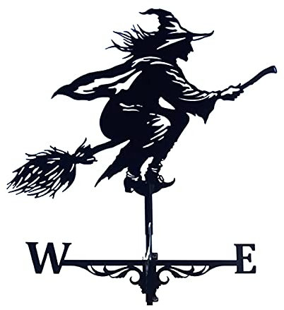 Wetterfahne Eisen Schwarze Hexe Form Weathervane Wetter Vane Bauernhof Barn Decor 75cm groß