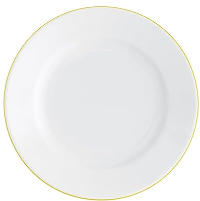 KAHLA Pronto Line Frühstücksteller 20,5 cm Line sunny yellow | Beilagenteller mit gelber Linie aus Porzellan