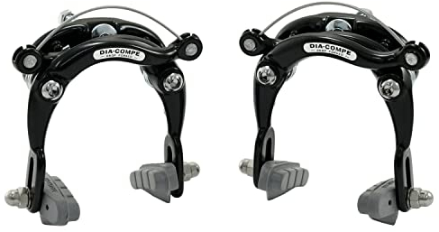 DIA-COMPE DC750 Center Pull Caliper Brake Set (Front+Rear), Black, DP2504