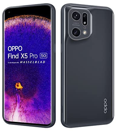 HSP Custodia per Oppo Find X5 Pro [Antipolvere] Custodia | Premium TPU Silicone Case Cover | Ricarica induttiva resistente ai graffi e agli urti | Protezione della fotocamera trasparente | Trasparente