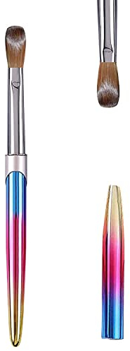 Phomanttonary Pinceau à ongles en acrylique, Pinceaux à ongles pour application acrylique Avec Manche Pailleté pour nail art pour femme, Multicolore
